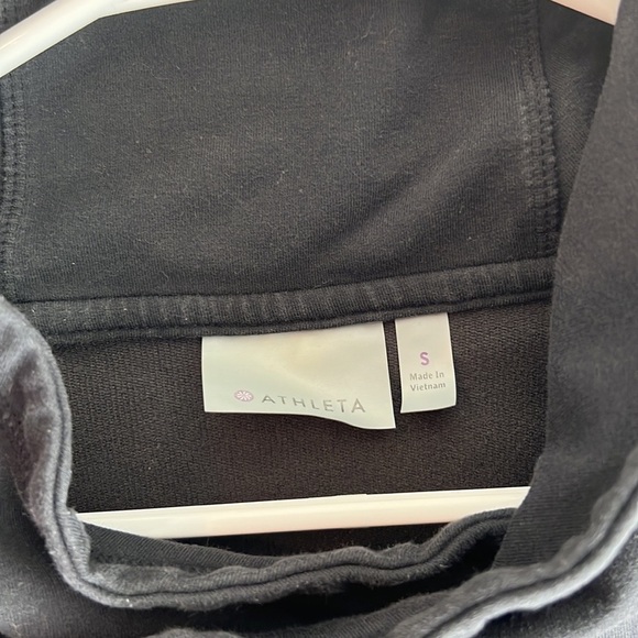 ATHLETA SWEATSHIRT TECHIE SWEAT TRACK YOGA MEDIUM (black) - Picture 6 of 6